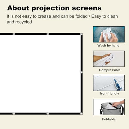 XINLEMY 150inches 4K 16:9 Projection Screen Polyester Matte