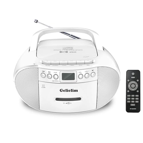 Gelielim Portable CD/Cassette Player BT-9224MU 3W Dual Speaker