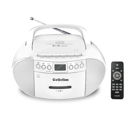 Gelielim Portable CD/Cassette Player BT-9224MU 3W Dual Speaker