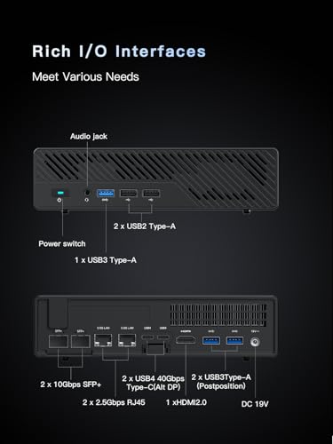 MINISFORUM MS-01 Core i9-13900H Mini PC Barebone, 3840x2160 Resolution, 60Hz, LED, Workstation