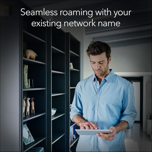 NETGEAR Wireless Range Extender (EXS27) Dual-Band 802.11.be 5 Gbps Smart Roaming RJ45 1500 Feet