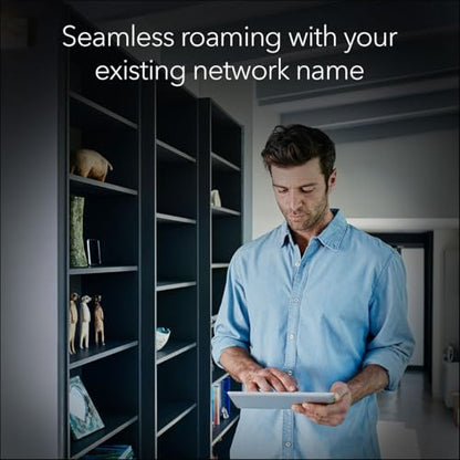 NETGEAR Wireless Range Extender (EXS27) Dual-Band 802.11.be 5 Gbps Smart Roaming RJ45 1500 Feet