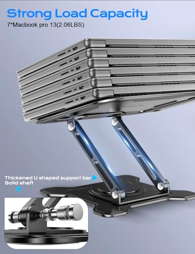 JCZT Tower Laptop Stand NH02Pro Black Adjustable 360° Rotating Durable Metal