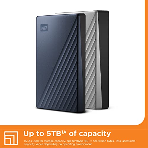 WD 2TB My Passport Ultra Portable External Hard Drive USB 3.0 USB-C WDBC3C0020BBL-WESN