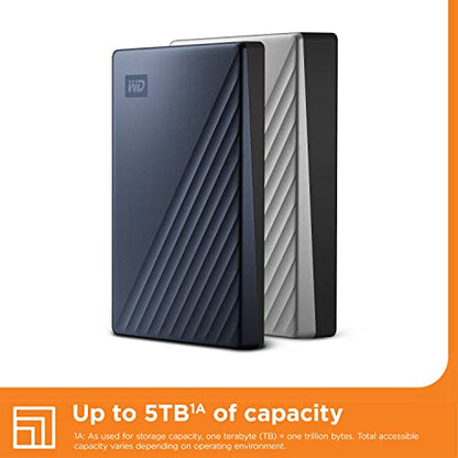 WD 2TB My Passport Ultra Portable External Hard Drive USB 3.0 USB-C WDBC3C0020BBL-WESN