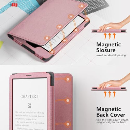 Lainergie Kindle Paperwhite 7"/6.8" Case PU Shell Cover with Stand and Auto Sleep/Wake Feature