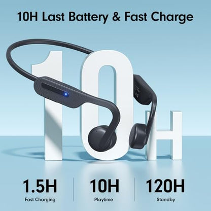 Qyzue 1x Open Ear Headphones Q-X14-1 Bluetooth 5.4 Wireless Black