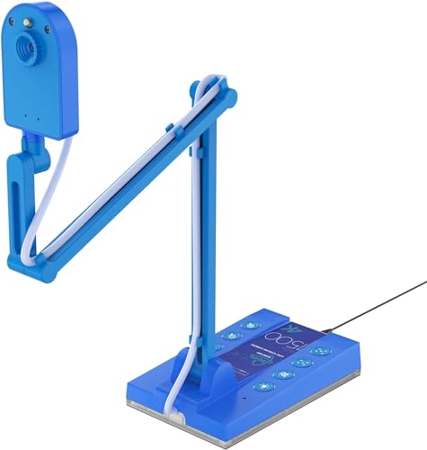 TreasLin USB Document Camera 15 MP, Automatic Exposure, 1080p / 4K Video Capture, USB Connectivity, Blue