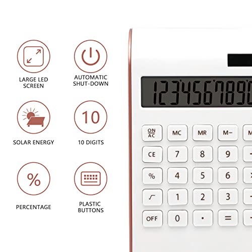 UPIHO 4 Inches Model 1 Solar Powered LCD Calculator 10 Digits