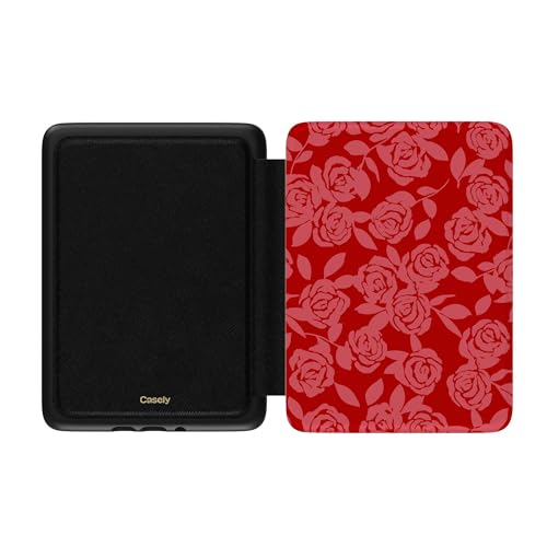 Casely Kindle Case 7 inch Final Rose Red & Pink Floral