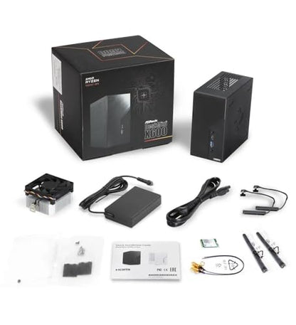 ASRock Mini PC DeskMini X600 128GB SSD 3840x2160 DisplayPort HDMI