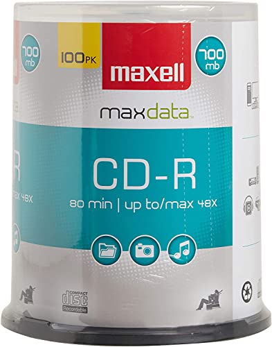 Maxell 648200, 22 x 7.2 x 0.25 inches, 1 Pound, English, CD-R Discs, 700MB, 2x to 48x Write Speed