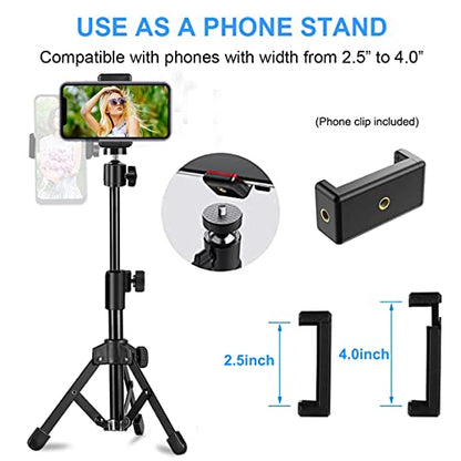 JCWINY 18 Inches WCM02 Webcam Tripod Stand 1080p Adjustable