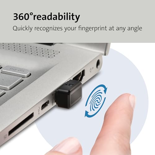 Kensington 0.8 x 0.6 x 0.4 inches USB-A Fingerprint Key Reader K67977WW