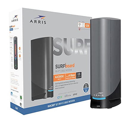 ARRIS Multi-Gigabit Cable Modem G36 2500 Mbps 4-Port Dual-Band Ethernet 802.11ax Router