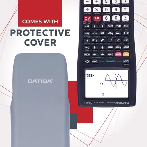 CATIGA 3 Inch CS-121 LCD Scientific Graphing Calculator Battery Powered Plastic 1 Pack