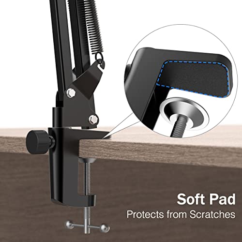 FIFINE CS1 Microphone Arm Stand Metal with Adjustable Scissor Boom, 3/8 Inch to 5/8 Inch Adapter