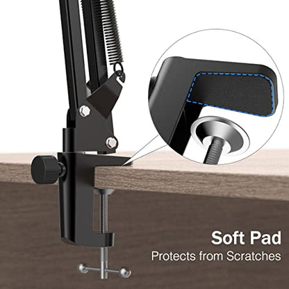 FIFINE CS1 Microphone Arm Stand Metal with Adjustable Scissor Boom, 3/8 Inch to 5/8 Inch Adapter