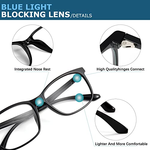 Oilway 52mm 2303 Blue Light Blocking Glasses Full Rim Composite Transparent Frame