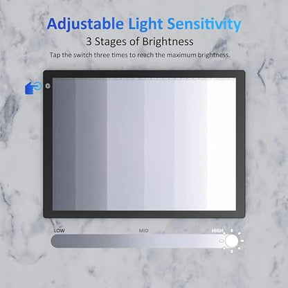Vosaplk C401 Light Box 12V LED 10000-12000K Corded Electric