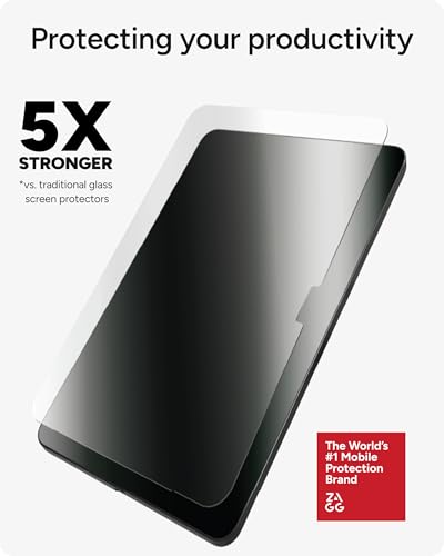 ZAGG 11 Inch 200118468 Clear Glossy Anti-Fingerprint Anti-Bubble Tempered Glass Screen Protector