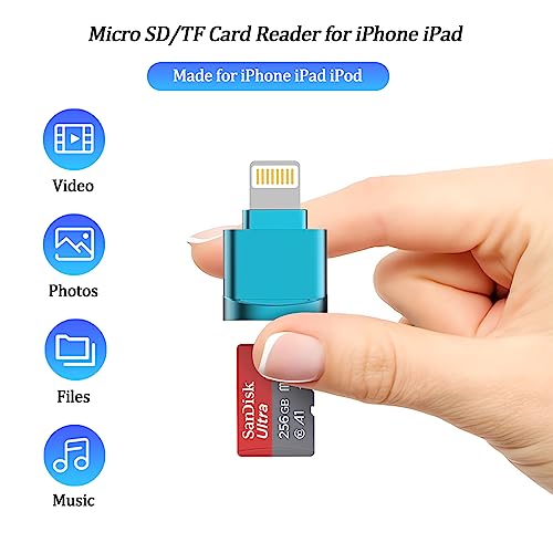 DESOFICON Micro SD Card Reader JY-FBA-00019 Lightning to Micro SD Adapter