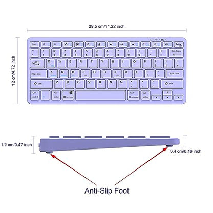 TaIYanG 11" Light Purple 281 BT Keyboard Bluetooth Wireless Keyboard