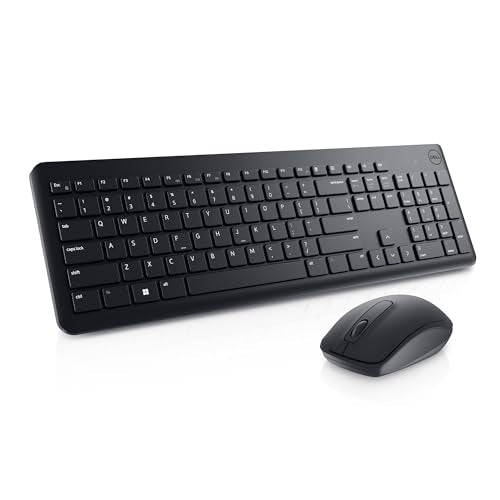 Dell KM3322W Full-size Wireless Keyboard and Optical Mouse Set with USB Receiver