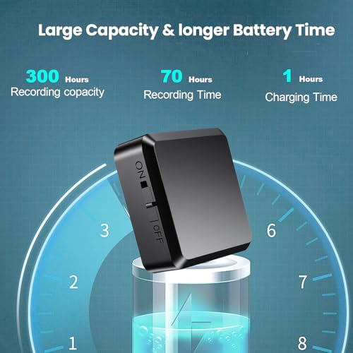 UYYIYY 64GB Voice Recorder V-06 Digital Recording Device USB Noise Cancellation