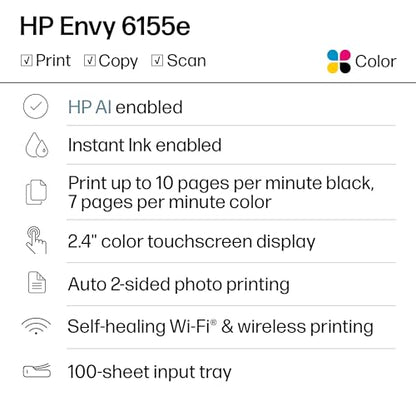 HP 6155e 4800x1200 Color Inkjet Printer