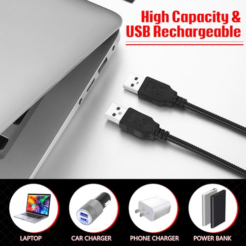 Tujoe 2 Count SEW0943 USB LED Light 4.5W Touch Control Dimmable Adjustable Black