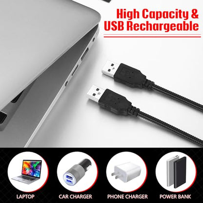 Tujoe 2 Count SEW0943 USB LED Light 4.5W Touch Control Dimmable Adjustable Black