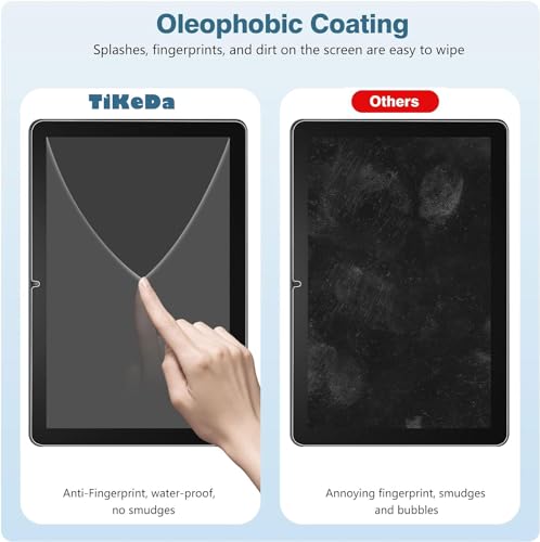 TiKeDa 10.1 Inches Tempered Glass Screen Protector for Fire HD 10 2021/2023 Model 9H