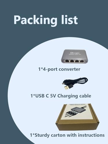 WinRaybot Ethernet Splitter 1 to 4 Ethernet 1000Mbps Hub