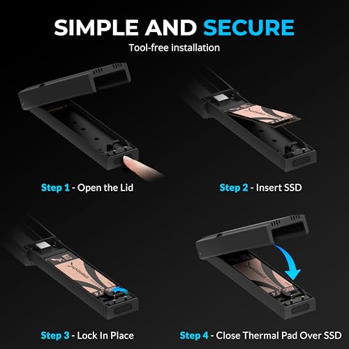 SABRENT 8TB EC-PNVO USB 3.2 Gen 2 NVMe M.2 Enclosure