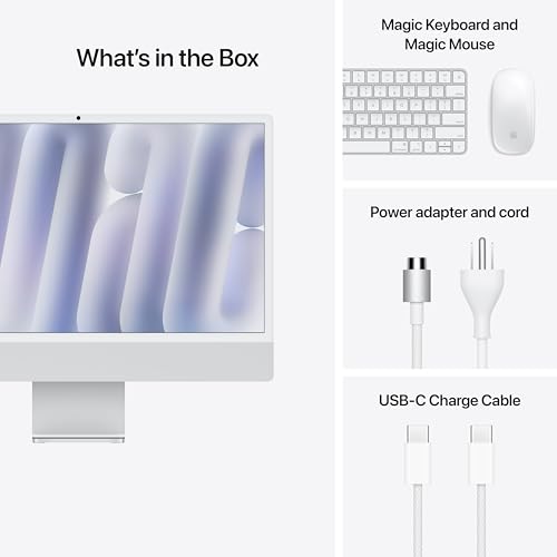 Apple 2024 24-inch iMac MWUC3LL/A M4 Chip 256GB SSD All-in-One Desktop