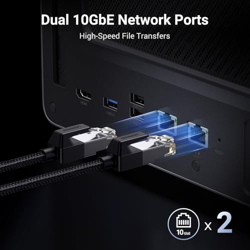 UGREEN 6-Bay DXP6800 Pro NAS, Intel 10-Core i5-1235U, 8GB DDR5, 128GB SSD, Dual 10GbE, Up to 208TB Storage