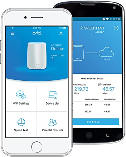 NETGEAR Orbi Home WiFi System AC2200 Built-in Cable Modem and Satellite Extender Model CBK40