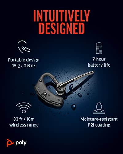 Poly 87300-241 Voyager Legend Wireless Headset - Bluetooth - Noise Cancelling - Black