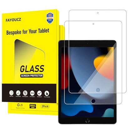 FAYOUCZ 10.2 Inch iPad 9th 8th 7th Generation Screen Protector 9H Hardness HD Clear