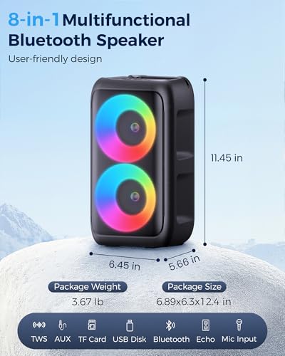 PWBSLAI 12" T-08 Speaker Metal, Plastic Portable Speaker