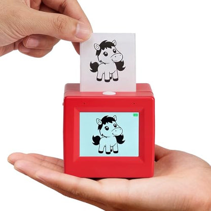Behcp 3.5" x 3.7" x 3.2" AI Voice Sticker Printer 600x600 Monochrome