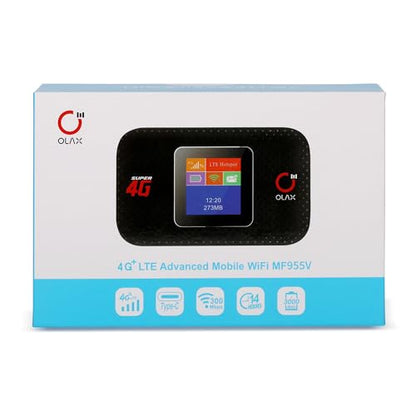OLAX Compact Mobile WiFi Hotspot 4G LTE MF955V USB 48Mbps 2.4GHz Internal Antenna