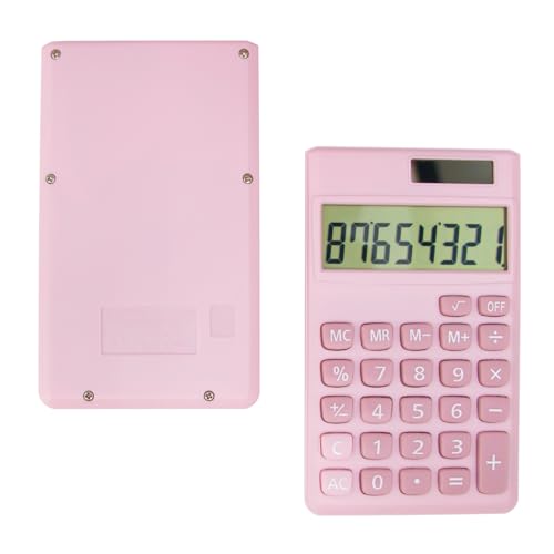 YAMHOHO 2" x 0.1" Standard Function LCD Calculator Solar Powered Pink