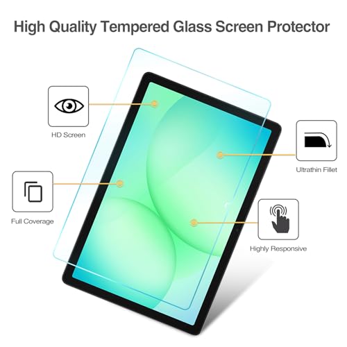 ProCase 11 Inches Tempered Glass Screen Protector for Galaxy Tab A9 Plus 2023 / A11 Plus 2025, 9H Scratch Resistance