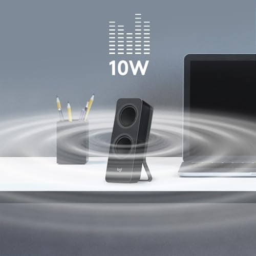 Logitech Z207 2.0 Stereo Computer Speakers Black 10 Watts Bluetooth 4.2 Tabletop Mount