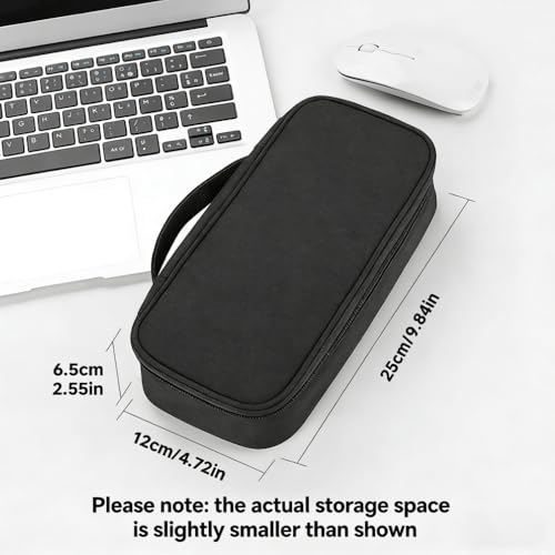 Teskyer 9.84x4.72x2.56 SM13L Solid Multifunctional Storage Zippered Electronics Organizer
