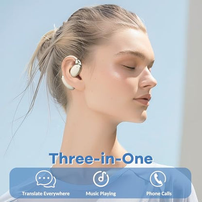 TOPHAIR 3.86x3.78x1.65 inches TOPHAIR-EJ008 Earbuds 138 Language Translator Bluetooth 5.4 Level