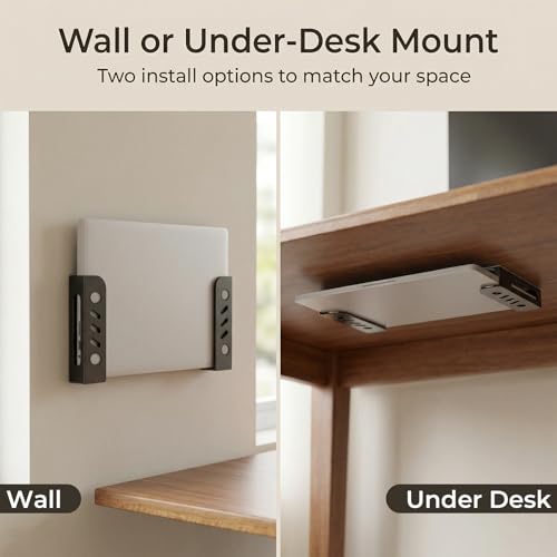 Varghesyla 7.2x2.05x1.65inch Laptop Mount Bracket 32mm Thickness Steel Durable Universal Wall/Under Desk Holder