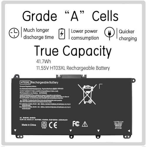 ESTENGPRO Li-Ion HT03XL Battery 41.7Wh 3-Cell for HP Pavilion 15-DB 15-DY Series